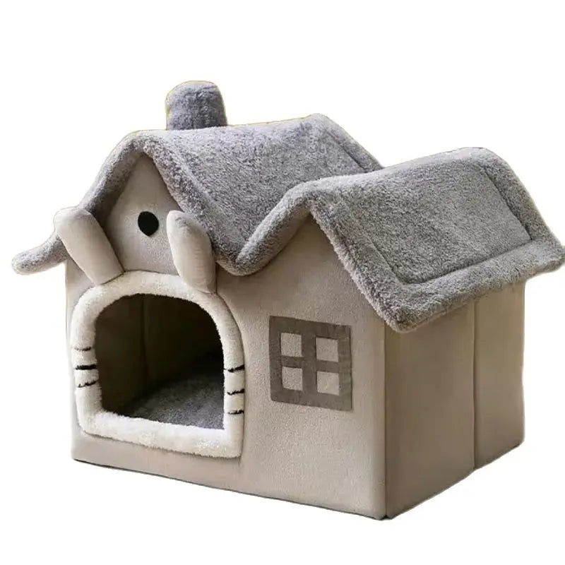 Double Roof Cat'S Nest, Four Seasons Universal House, Small Dog Bed, Warm, Removable and Washable Pet Supplies