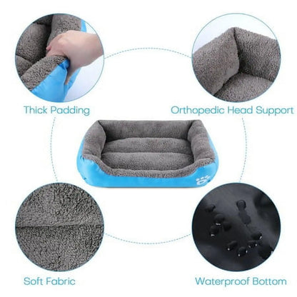 Color Square Winter Soft Warm House for Dog Bed for Dog Mat Waterproof Cat Bed Pet Bed for Large Medium Small Dog House