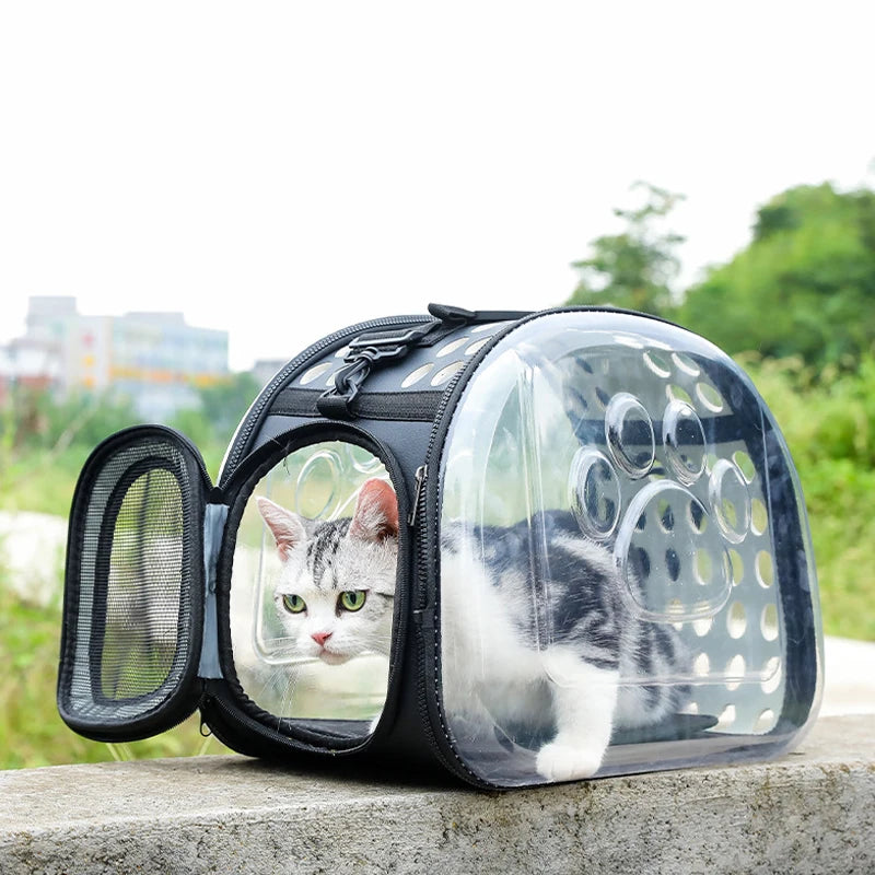 Portable Breathable Pet Carrier Backpack, Dog and Cat Travel Cage, Outdoor Handbag