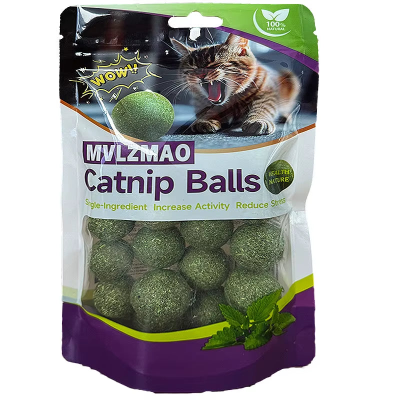 Mint Toys Edible Catnip Ball Safety Healthy Cat Catnip Cats Home Chasing Game Toy Products Clean Teeth the Stomach