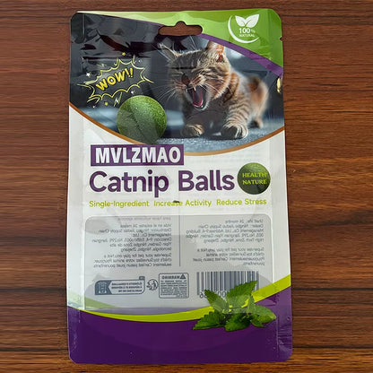 Mint Toys Edible Catnip Ball Safety Healthy Cat Catnip Cats Home Chasing Game Toy Products Clean Teeth the Stomach