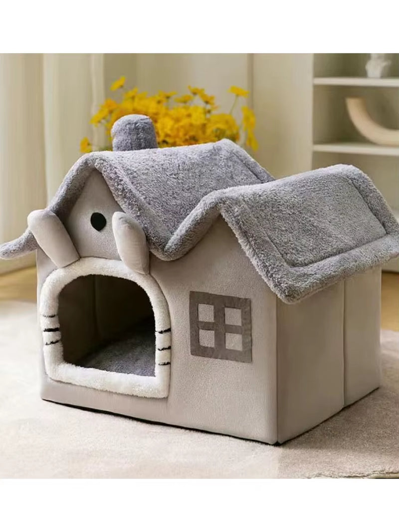 Double Roof Cat'S Nest, Four Seasons Universal House, Small Dog Bed, Warm, Removable and Washable Pet Supplies