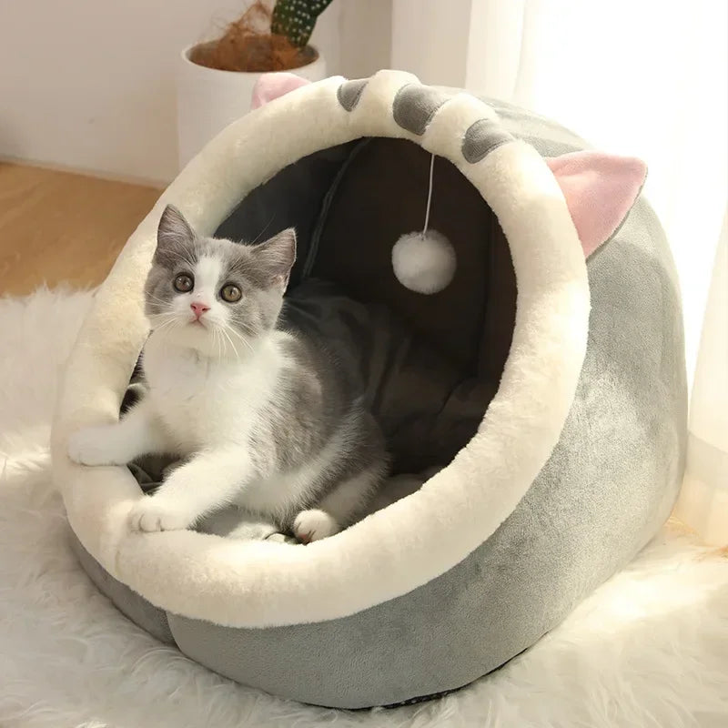 Cat Pad Bed Sweet Soft Warm Pet Basket Cozy Kitten Lounger Cushion Pet House Tent Small Dog Mat for Washable Cats Winter Beds